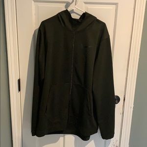 Dark green Nike zip up hoodie